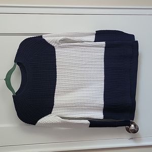 Gap Blue White Knit Cotton Sweater XS